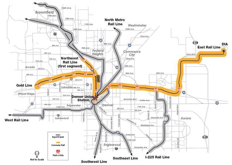 Denver RTD Light Rail Map